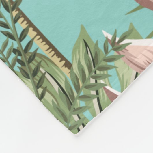 Frans Animal Print Toile Fleece Deken (Hoek)