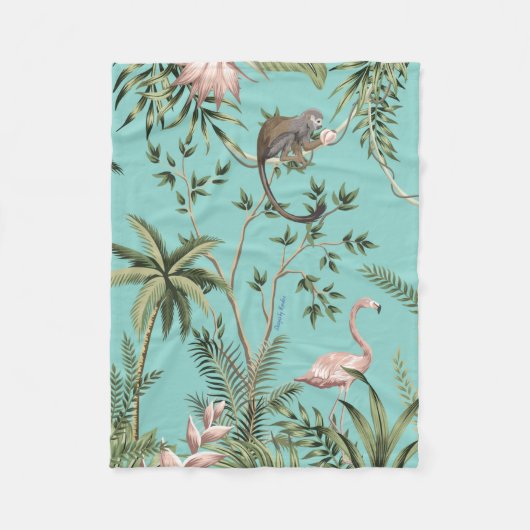 Frans Animal Print Toile Fleece Deken (Voorkant)