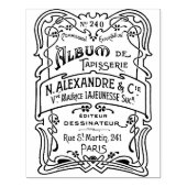 Frans Antiek Art Deco Ephemera Stamp Rubberstempel (Afrduk)