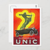 Frans antiek auto en kunstdeco briefkaart (Voorkant / Achterkant)