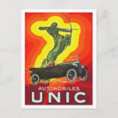Frans antiek auto en kunstdeco briefkaart (Voorkant)