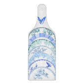 Frans Antiek Bord | BLAUWE VLINDERPLANK Snijplank (Voorkant)