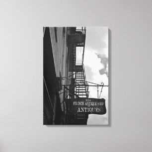 Frans antiek bord canvas afdruk