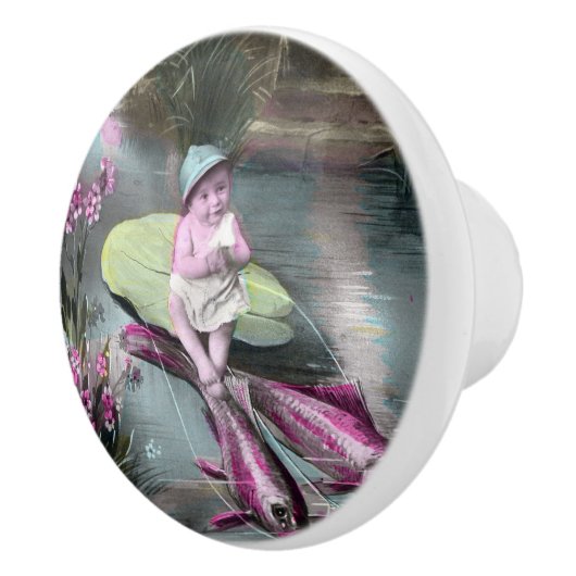  Frans April Fool Pistcard Keramische Knop (Rechts)