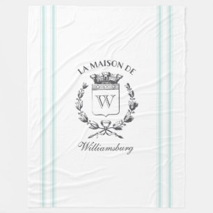 Frans Aqua Ticking Familie Crest Gooi Fleece Deken