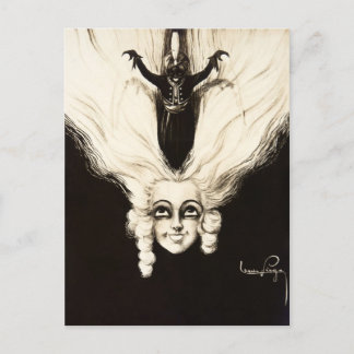 Frans Aristocrat Wig Hair  Marionette Briefkaart