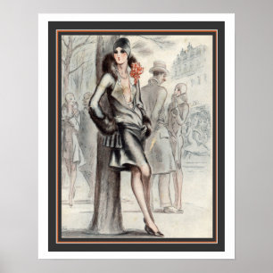 Frans art Deco Afdrukken 16 x 20 Poster