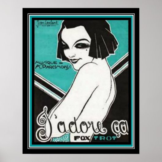 Frans art Deco Fox Trot Print 16 x 20 (Voorkant)