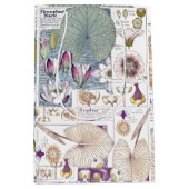 Frans Art Nouveau Botanical Flowers Gift Bag Medium Cadeauzakje (Voorkant)