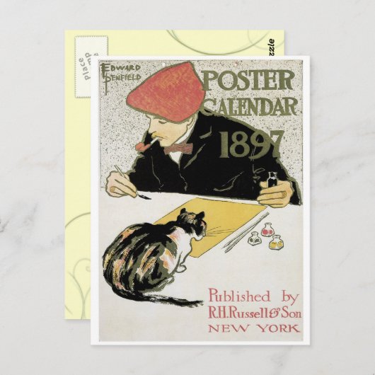 Frans Art Nouveau Briefkaart (Voorkant / Achterkant)