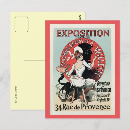  Frans art nouveau expositie en Briefkaart (Voorkant / Achterkant)