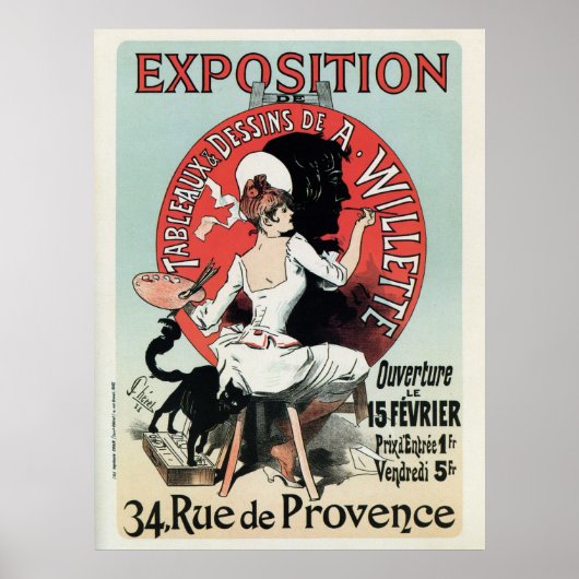  Frans art nouveau expositie en Poster (Voorkant)