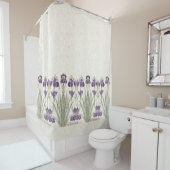 Frans Art Nouveau Iris Flowers Shower Curtain Douchegordijn (In situ)