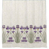 Frans Art Nouveau Iris Flowers Shower Curtain Douchegordijn (Voorkant)