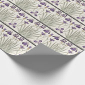 Frans Art Nouveau Iris Flowers Wrapping Paper Cadeaupapier (Hoek)