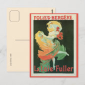  Frans art nouveau La Loïe Fuller ad Briefkaart (Voorkant / Achterkant)