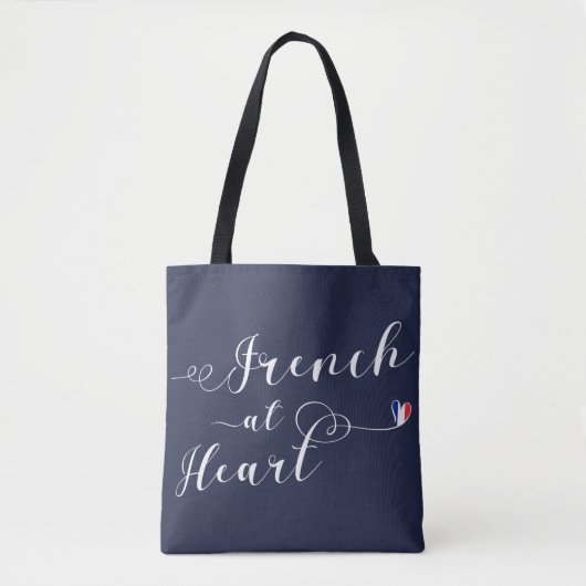 Frans at Heart Grocery Bag, Frankrijk Tote Bag (Voorkant)