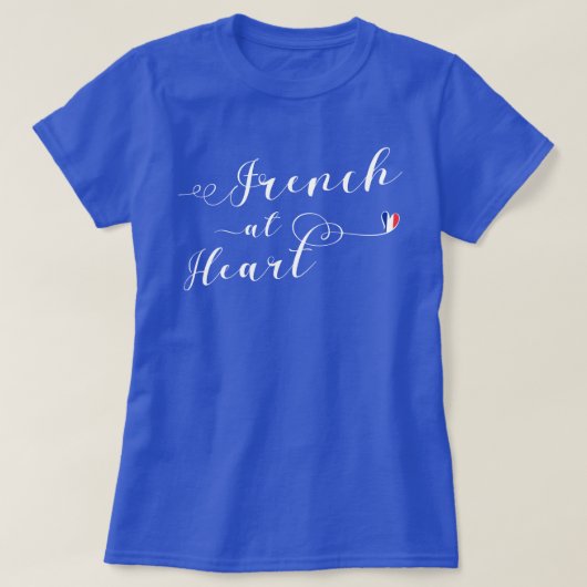 Frans at Heart Tee Shirt, Frankrijk T-shirt (Design voorkant)
