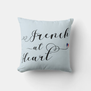 Frans at Heart Throw Cushion, Frankrijk Kussen