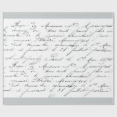  FRANS Authentiek Handschrift GIFT WRAP Cadeaupapier (Vlak)