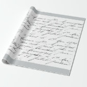  FRANS Authentiek Handschrift GIFT WRAP Cadeaupapier (Uitgerold)