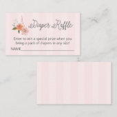 Frans Baby shower Diaper Raffle Insert Informatiekaartje (Voorkant / Achterkant)