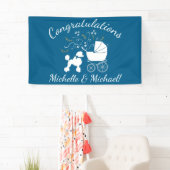 Frans Baby shower Puppy Blue Boy Spandoek (Insitu)