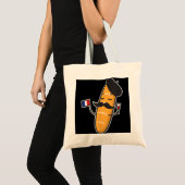 Frans Baguette houdster van een Franse vlag en wij Tote Bag (Voorkant (product))