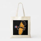 Frans Baguette houdster van een Franse vlag en wij Tote Bag (Achterkant)