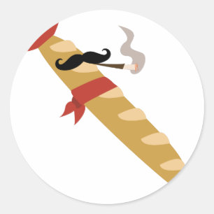 Frans Baguette Ronde Sticker