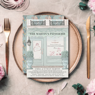 Frans Bakery Patisserie Green Baby shower Mail Kaart