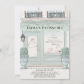 Frans Bakery Patisserie Green Virtual Baby shower Kaart (Voorkant)