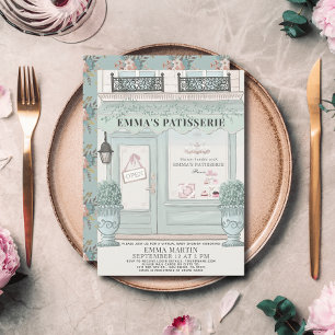 Frans Bakery Patisserie Green Virtual Baby shower Kaart