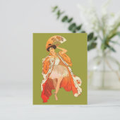Frans baletkostuum Japans-Aziatische  Briefkaart (Staand voorkant)