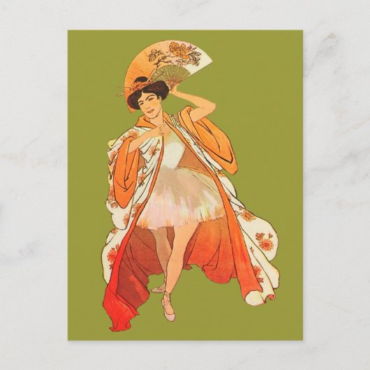 Frans baletkostuum Japans-Aziatische  Briefkaart (Voorkant)