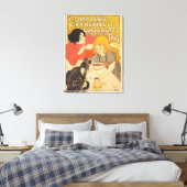 Frans bedrijf van chocolade en thee, Art Nouveau Canvas Afdruk (Insitu (Slaapkamer))