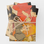 Frans bedrijf van chocolade en thee, Art Nouveau Inpakpapier Vel (In situ)