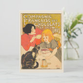 Frans bedrijf van chocolade en thee, Art Nouveau Kaart (Staand voorkant)