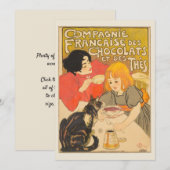 Frans bedrijf van chocolade en thee, Art Nouveau Kaart (Voorkant / Achterkant)