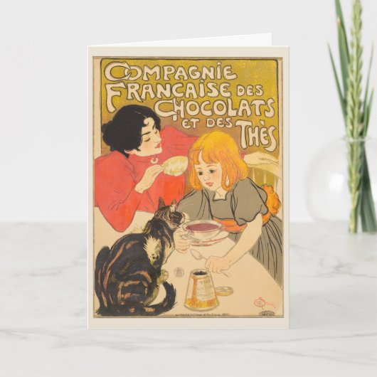 Frans bedrijf van chocolade en thee, Art Nouveau Kaart (Voorkant)