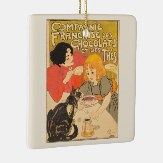 Frans bedrijf van chocolade en thee, Art Nouveau Keramisch Ornament (Rechts)