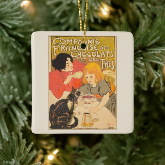 Frans bedrijf van chocolade en thee, Art Nouveau Keramisch Ornament (Boom)