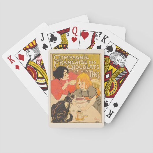 Frans bedrijf van chocolade en thee, Art Nouveau Pokerkaarten (Achterkant)