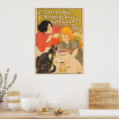 Frans bedrijf van chocolade en thee, Art Nouveau Poster (Keuken)