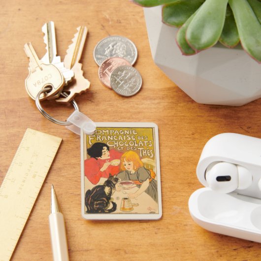 Frans bedrijf van chocolade en thee, Art Nouveau Sleutelhanger (Bureau)
