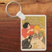 Frans bedrijf van chocolade en thee, Art Nouveau Sleutelhanger (Voorkant)