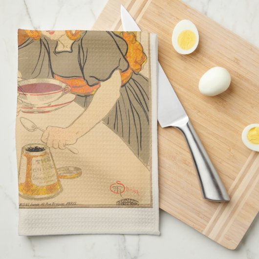 Frans bedrijf van chocolade en thee, Art Nouveau Theedoek (Quarter Fold)