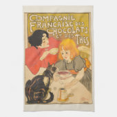 Frans bedrijf van chocolade en thee, Art Nouveau Theedoek (Verticaal)