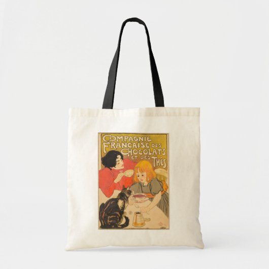 Frans bedrijf van chocolade en thee, Art Nouveau Tote Bag (Voorkant)