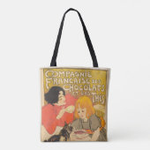 Frans bedrijf van chocolade en thee, Art Nouveau Tote Bag (Achterkant)